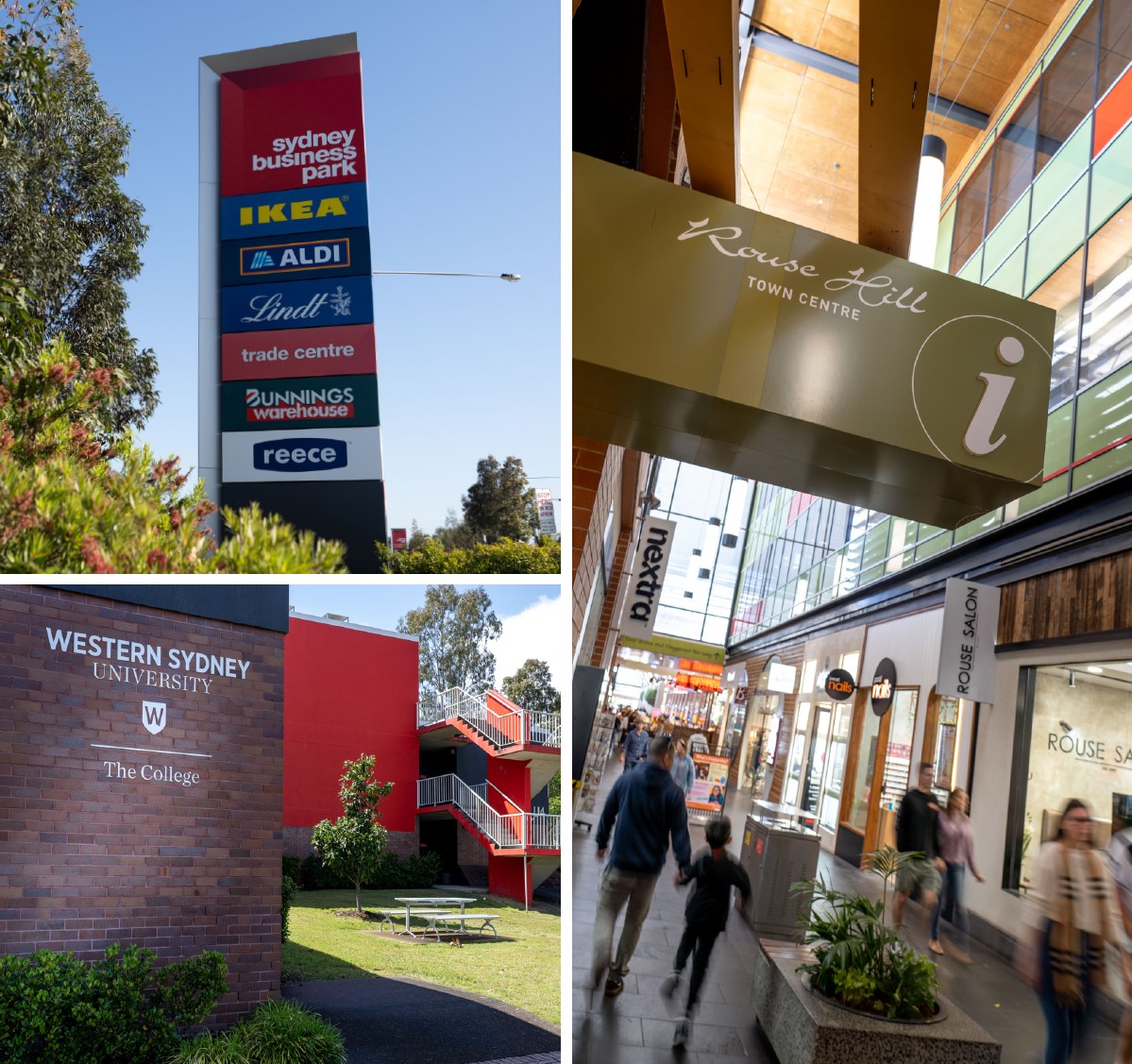 Collage of Rouse Hill locations