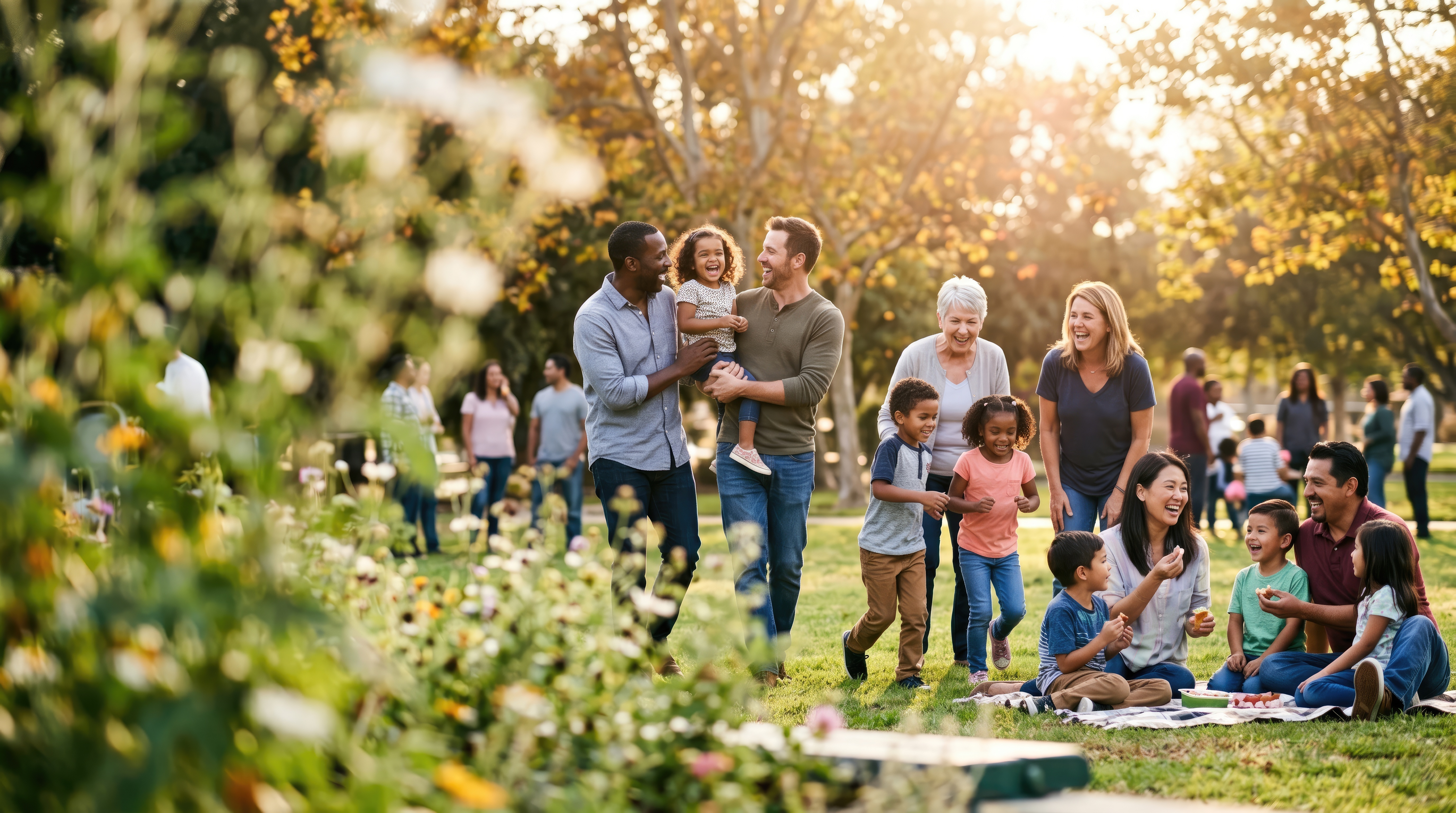 Family enjoying life in the Sapphire community